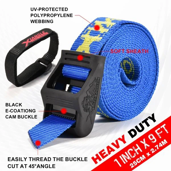 Uv-Resistance Cam Buckle Tie Down Strap For Kayak